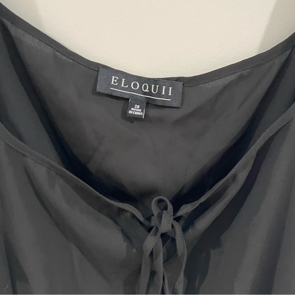 Eloquii Crop Top Peplum Peasant Blouse Plus Size 28W 5X Gothic Workwear/Office - Picture 6 of 6